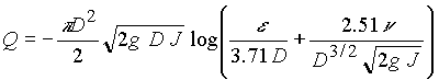 Calcolo portata con formula di Cao