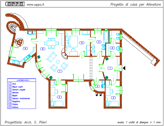 Progetto di casa per allevatore