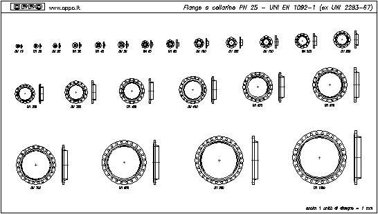 Flange a collarino PN 25 - UNI EN 1092-1