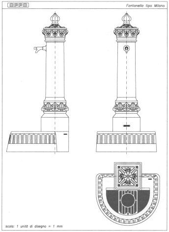 Fontanella in ghisa tipo Milano