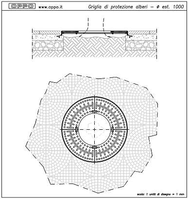 Griglia protezione alberi - forma circolare