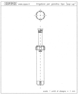 Irrigatore per giardino tipo pop-up