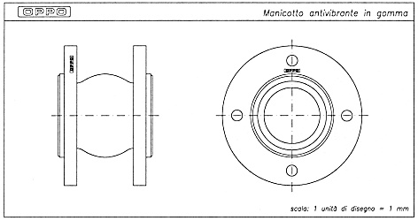 Manicotto antivibrante in gomma