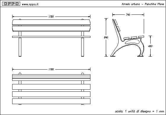 Disegno Panchina Piave