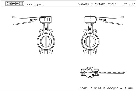 Valvola a farfalla Wafer