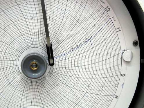 Manometro registratore su disco