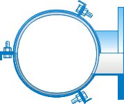 Collari di derivazione Inox a tre pezzi