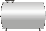 Serbatoio in acciaio inox cilindrico orizzontale