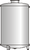Serbatoio in acciaio inox cilindrico verticale