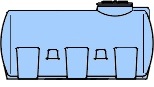Serbatoio in Polietilene cilindrico orizzontale