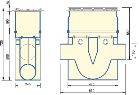 Pozzetto d'ispezione sifonato SIFOBOX 160