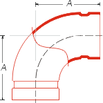 Curva a 90° tipo Victaulic