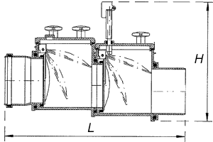 Valvola antiriflusso con doppio otturatore Inox e dispositivo di chiusura manuale