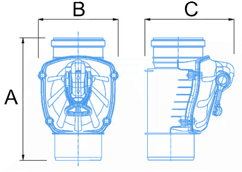 Valvola Antiriflusso Fognatura Per Fogna Redi Anti Ritorno Tubo Di