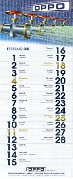 Calendario 2001